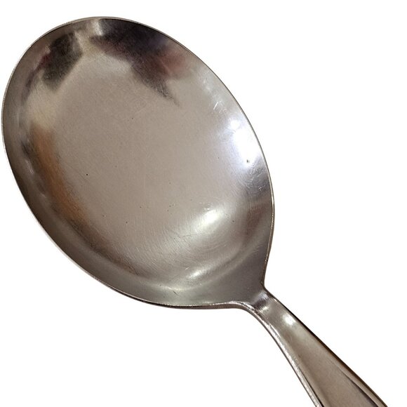 Elden Vintage Rose Casserole Spoon Stainless 8.5" Midcentury Colonial floral ED - Picture 4 of 6